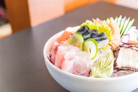 Premium Photo | Mixed sashimi set