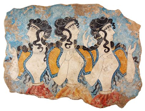 The Ladies of the Court. The Minoan Ladies of the Court Fresco, found ...