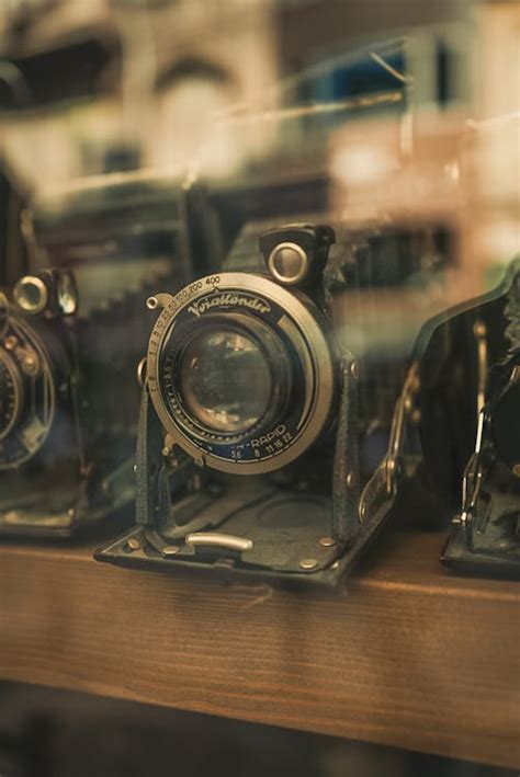 folding camera  display  stock photo
