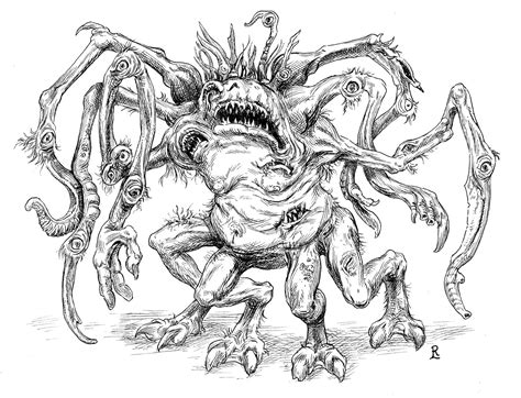 Creepy Monster Drawing at GetDrawings.com | Free for personal use ...
