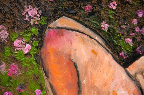 nude woman painting original artwork medieval woman art etsy