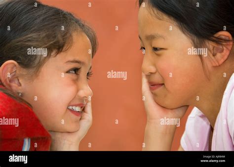 Profile of girls Stock Photo - Alamy