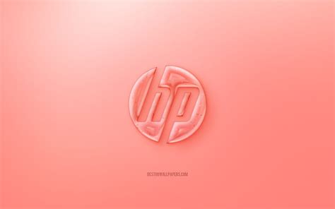 HP gold logo, Hewlett-Packard, creative art, gold texture, brown carbon ...