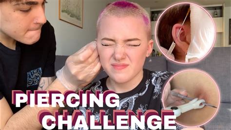PIERCING CHALLENGE 2 - YouTube
