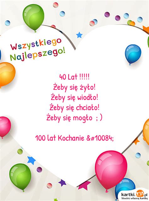 40 Lat - Darmowe kartki