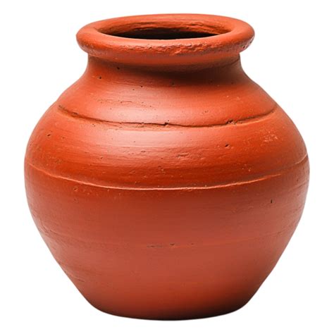 traditional clay pot  smooth surface  earthy tone  decor