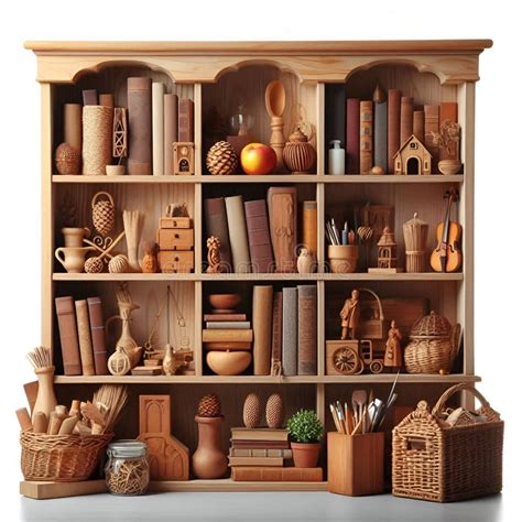 Timeless Bookshelf Showcasing Historical Antiques, Generative AI. Stock ...