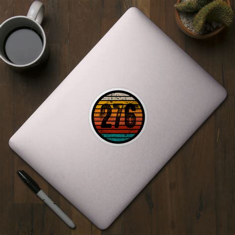 Distressed Vintage Sunset 276 Area Code - 276 Area Code - Sticker ...