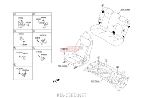 HARDWARE-SEAT - KIA CEED 2 (JD) каталог оригинальных запчастей