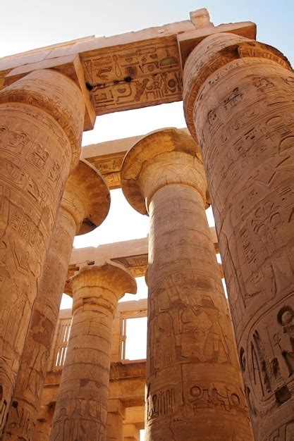 Premium Photo | Columns in karnak temple