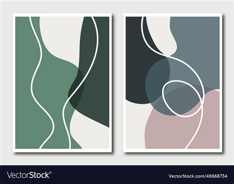 image set  minimalist wall frame design vector image