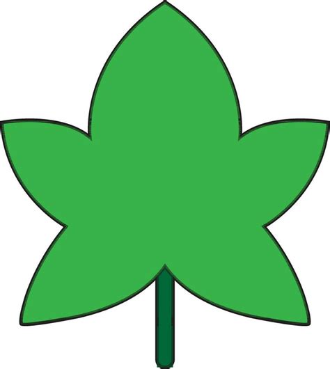 Green maple leaf in stylish. 24946721 Vector Art at Vecteezy