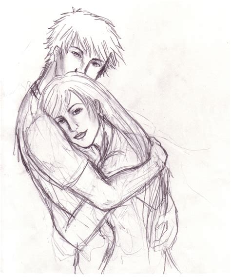 Cute Couple Hugging Drawing at PaintingValley.com | Explore collection ...