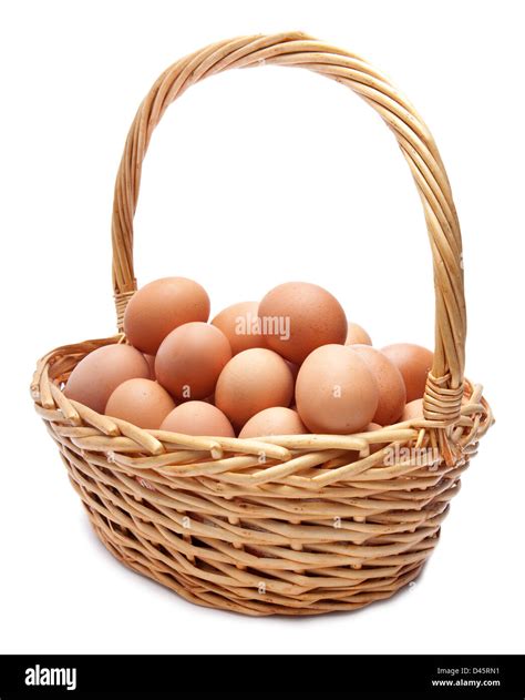 Eggs in basket Stock Photo - Alamy