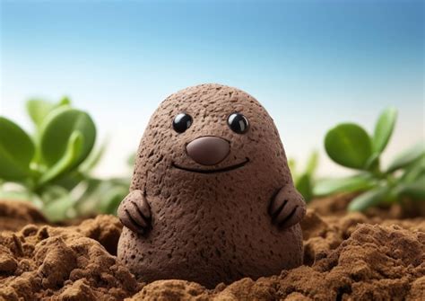 Premium Photo | Mole Animal Character craft with isolated studio background
