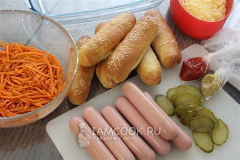 Хот-доги с корейской морковью — рецепт с фото пошагово