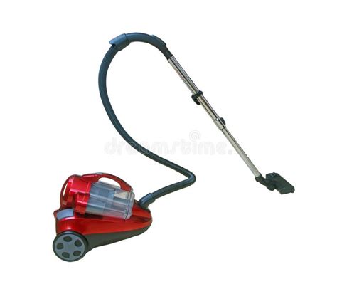 Red Vacuum Cleaner Isolated Stock Image - Image of floor, white: 55278425