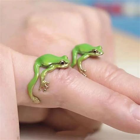 Женское кольцо с лягушкой | AliExpress