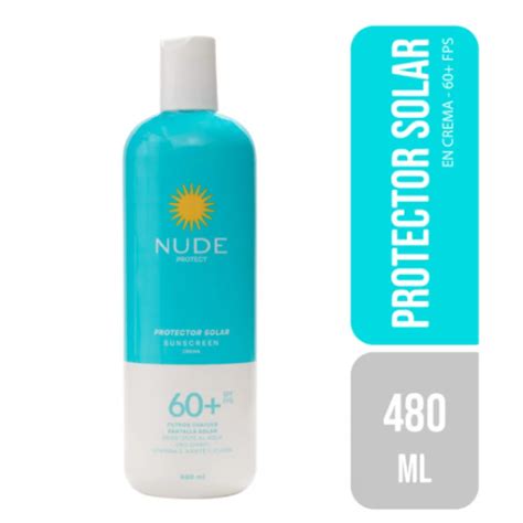 nude protector solar crema spf  resistente al agua frasco   ml