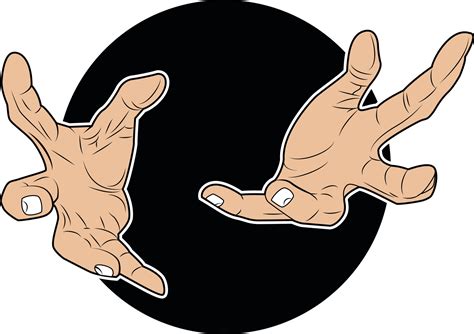 vector image  hand gesture grabbing hands  vector art