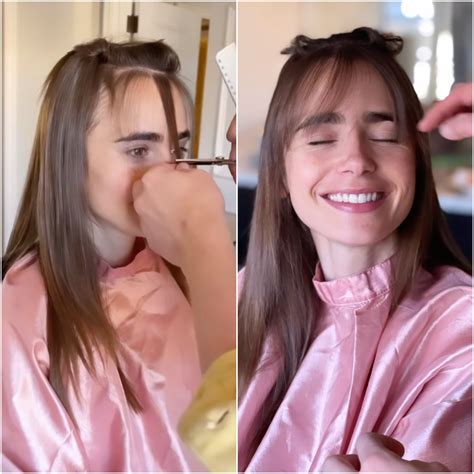 Lily Collins Documented Her Emily in Paris Bangs Transformation—Watch the Video | Glamour