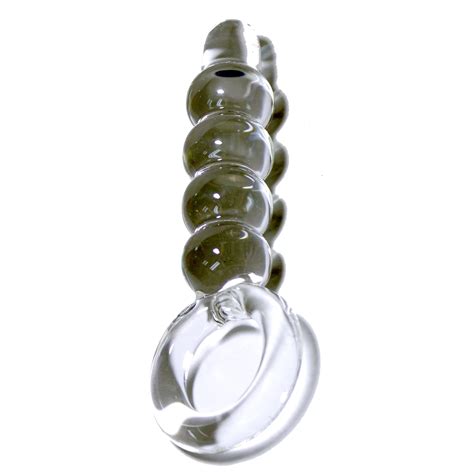 Solid Pyrex Clear Anal Bead Wand with O-Ring *PL-PM-1* — Touch of Fur