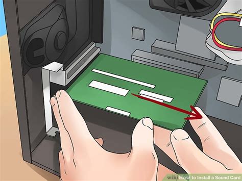 install  sound card  pictures wikihow