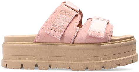 UGG 'clem' Platform Slides Pink | Lyst