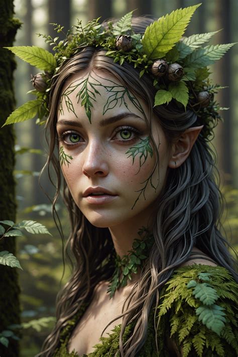 photo realistic, female forest nymph - AI Generated Artwork - NightCafe