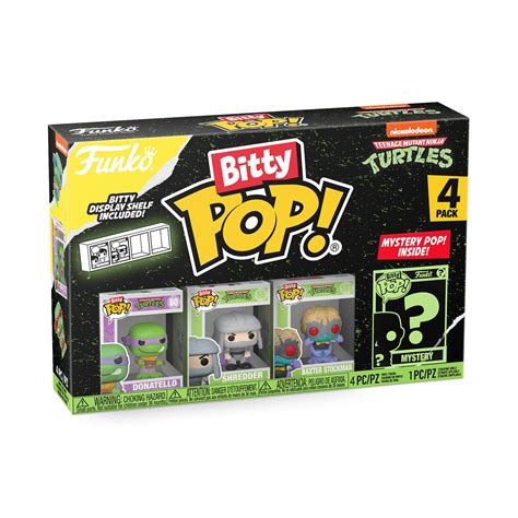 Figurine Bitty Pop! - Tortues Ninja - Pack De 4 Assortiment - SERIE TV