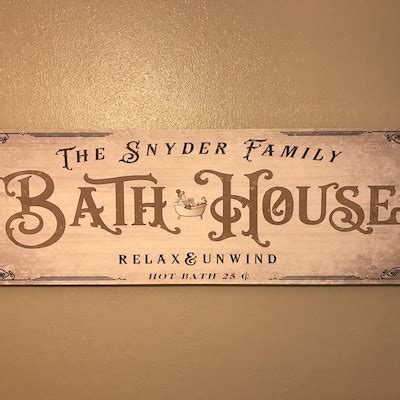 Personalized Bath Sign, Custom Bath House Wall Art, Huge Canvas Print ...