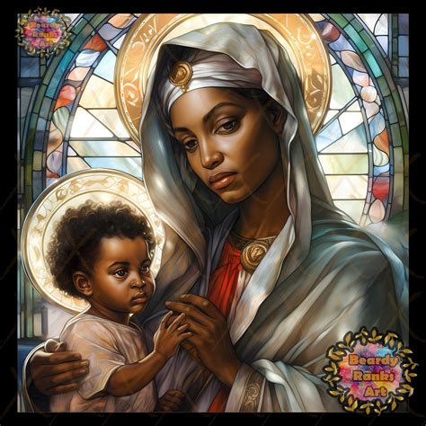 African American Virgin Mary, Black Virgin Mary Wall Art, Black Mother