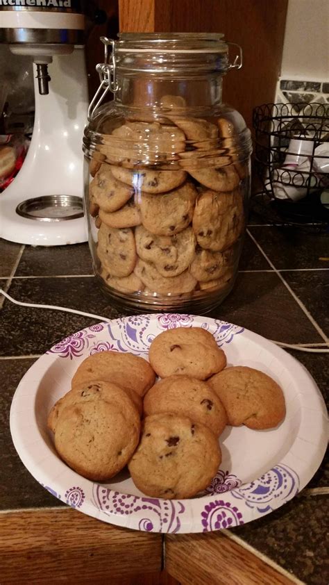 My mom bought me a cookie jar, I had to break it in with my favorite