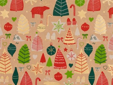 Heavyweight brown wrapping paper with a great Christmas print | Christmas prints, Holiday gift ...