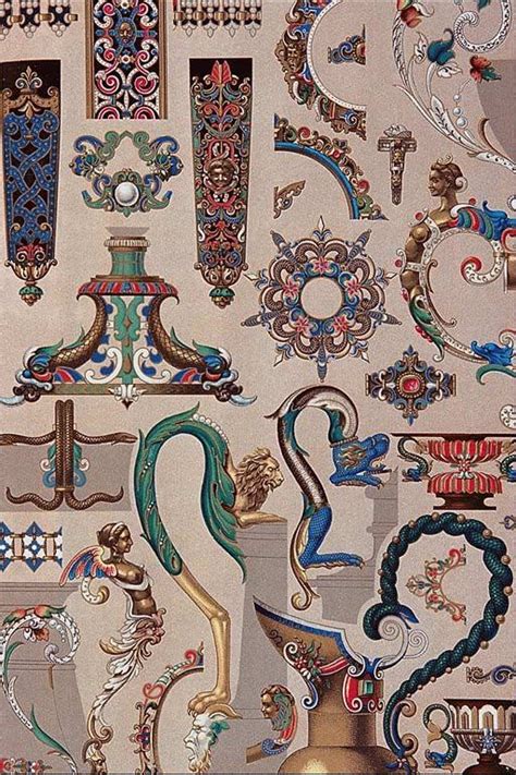 Орнамент эпохи барокко. 8 | Antique prints, Polychrome, Ornament frame