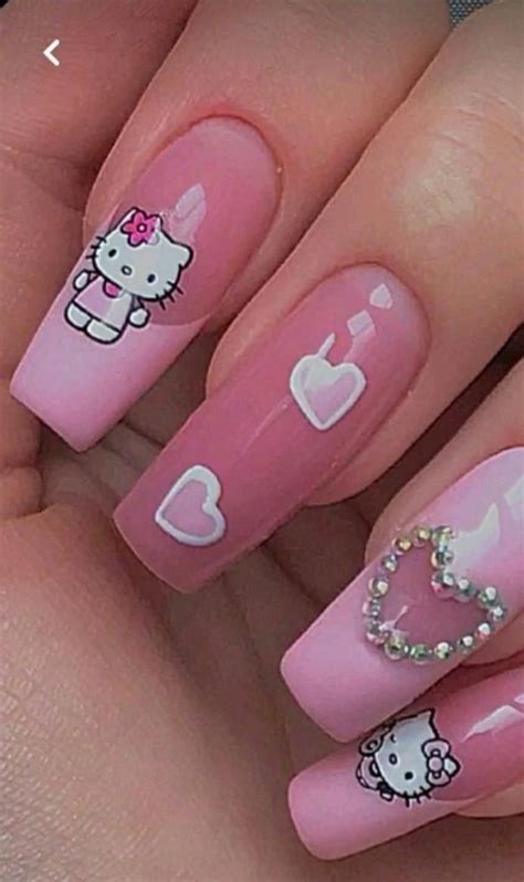 Pin by V on Ваші піни | Hello kity nails, Hello kitty nails, Nail art