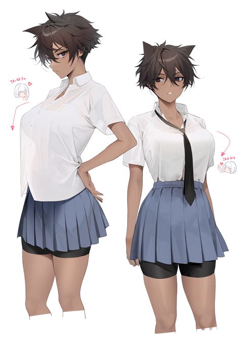 Anime Tomboy With Brown Hair