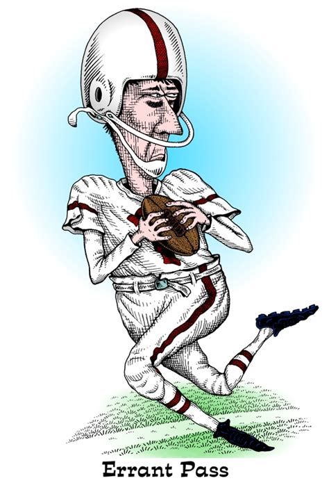 Errant Pass cartoon character by Pritchett, football player ...