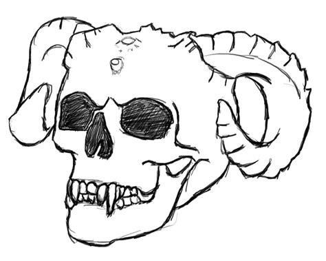 drawing demon skull by Baemo on DeviantArt