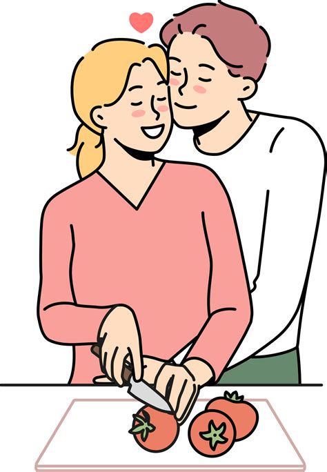 Happy couple in love cooking together 24501368 PNG