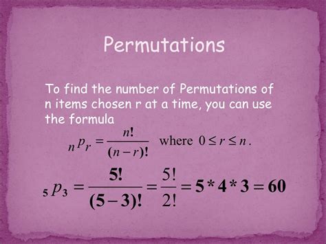 Permutation and combination