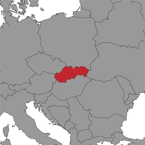 map of slovakia and surrounding countries 3