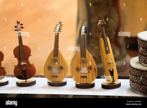 Set of models of wooden musical instruments Stock Photo - Alamy