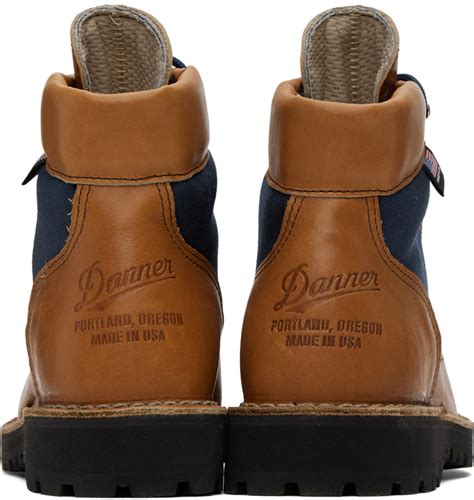 Danner Tan & Navy Danner Light Boots Danner