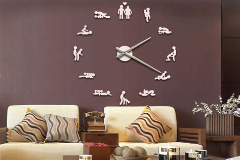 DIY Self Adhesive Sex Position Wall Clock - FeelGift