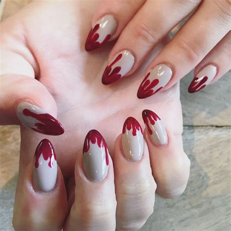 Kelly Brook — My Ombre Dripping Blood Halloween Nails 👻💉 | Blood nails ...