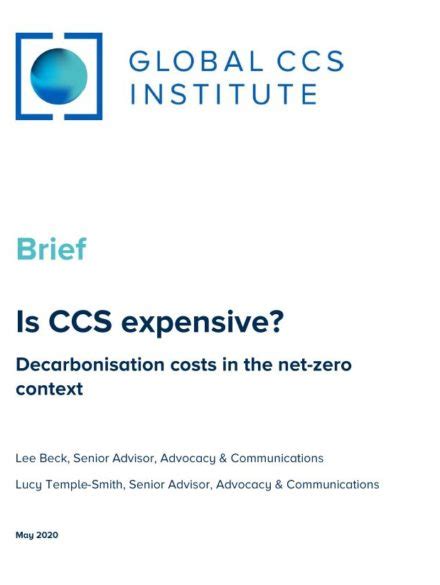 ccs expensive global ccs institute