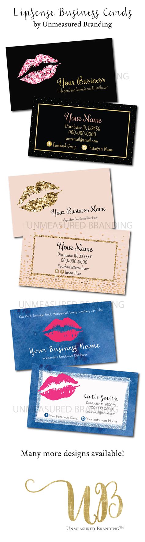 LipSense Business Cards, SeneGence Business Cards, LipSense Printables, Digital Dow… | Lipsense ...