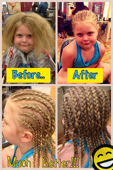 Before and after of much needed taming corn rows | Hair styles ...