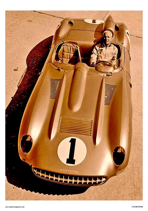 Vintage Reproduction Racing Poster Zora Arkus Duntov Racing | Etsy
